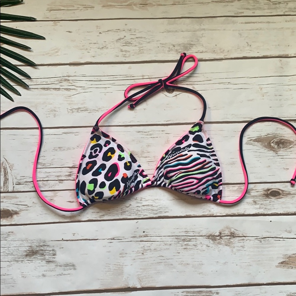 Aeropostale Reversible Animal print Neon Bikini